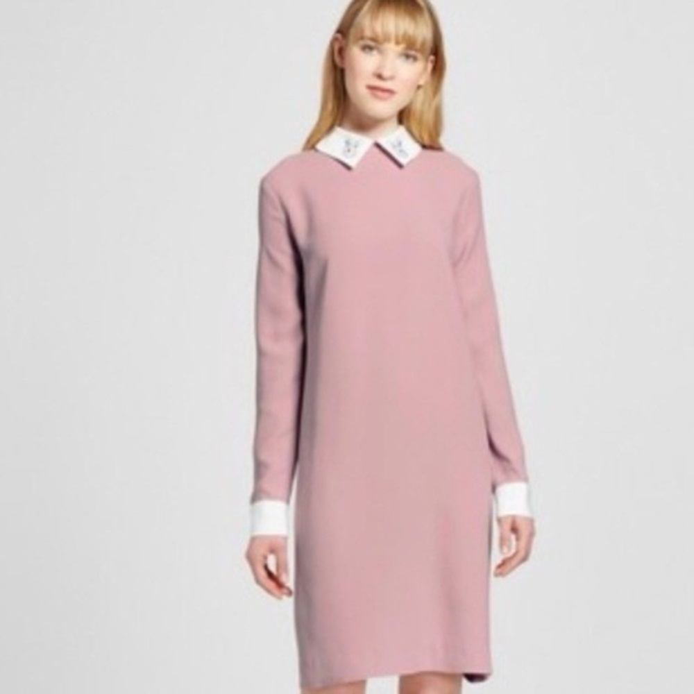 Rabbit Collar Blush Pink Shift Dress  Plus size 2X